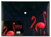 * EMOTIONERY A4 DOCUMENT WALLET - 3D TROPICAL TWILIGHT