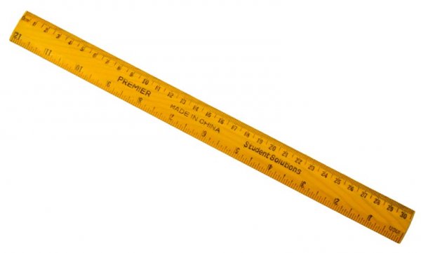 STUDENT SOLUTIONS 12" WOODEN RULER