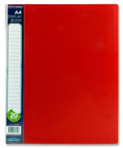 PREMIER OFFICE A4 20 POCKET DISPLAY BOOK 3 Colours