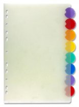 PREMIER OFFICE A4 ROUND TAB TRANSPARENT SUBJECT DIVIDERS 8 PART