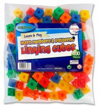 CLEVER KIDZ BAG 100 COLOURED LINKING CUBES