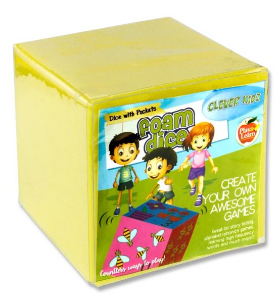 CLEVER KIDZ 5" CREATE YOUR OWN GAMES FOAM DICE