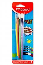 MAPED COLOR'PEPS CARD 4 SYNTHETIC PAINTBRUSHES
