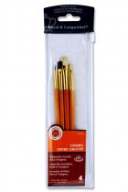 * 4pce BRUSH SET IN WALLET - COMBO BRISTLE & SABLE