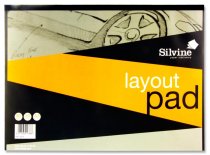 SILVINE A3 50gsm LAYOUT PAD 80 SHEETS