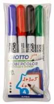 GIOTTO ROBERCOLOR PKT.4 BULLET POINT WHITEBOARD MARKERS