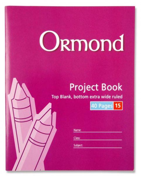 ORMOND 40pg No.15 PROJECT BOOK
