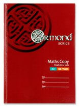 ORMOND A4 128pg HARDCOVER MATHS COPY BOOK