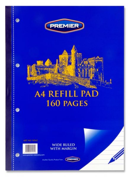 PREMIER A4 160pg REFILL PAD - SIDE