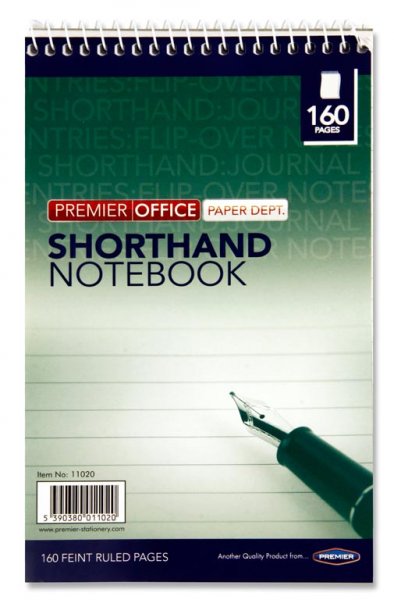 PREMIER OFFICE 160pg REPORTERS SHORTHAND NOTEBOOK