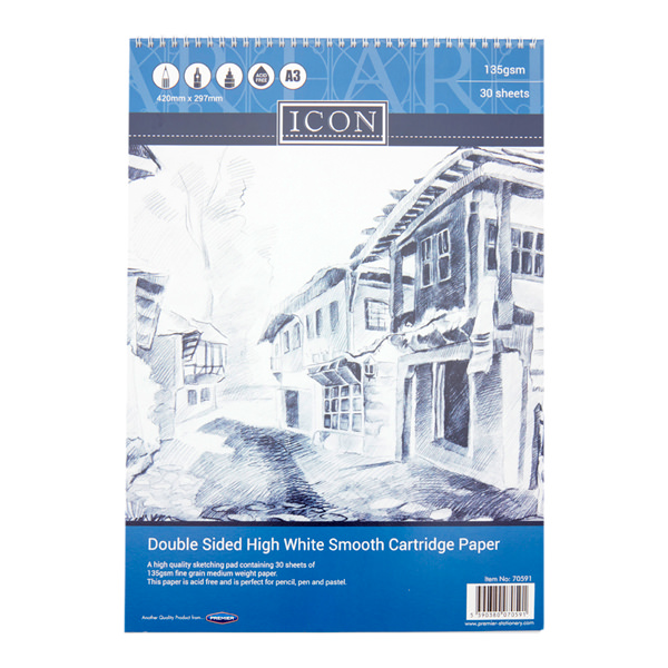 ICON A3 135gsm WIRO SKETCH PAD 30 SHEETS