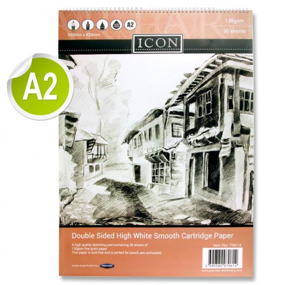 ICON A2 135gsm WIRO SKETCH PAD 30 SHEETS