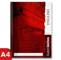 STUDENT SOLUTIONS A4 160pg HARDCOVER NOTEBOOK - ENGLISH