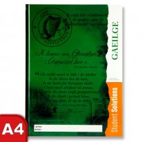 STUDENT SOLUTIONS A4 160pg HARDCOVER NOTEBOOK - IRISH