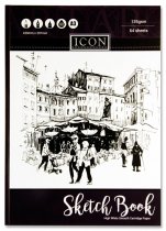 ICON A3 135gsm HARDCOVER SKETCH BOOK 64 SHEETS