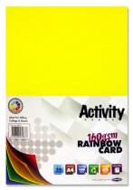 PREMIER ACTIVITY A4 160gsm CARD 50 SHEETS - RAINBOW