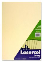 * LASERCOL A4 80gsm COLOUR PAPER 100 SHEETS - IVORY