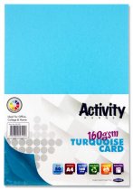 PREMIER ACTIVITY A4 160gsm CARD 50 SHEETS - TURQUOISE