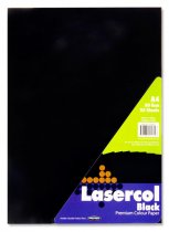 LASERCOL A4 80gsm COLOUR PAPER 50 SHEETS - BLACK