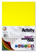 PREMIER ACTIVITY A4 160gsm CARD 250 SHEETS - RAINBOW