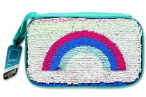 SMASH REVERSIBLE SEQUIN INSULATED LUNCH BAG - RAINBOW