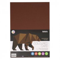 PREMIER ACTIVITY A4 160gsm CARD 50 SHEETS - CHOCOLATE