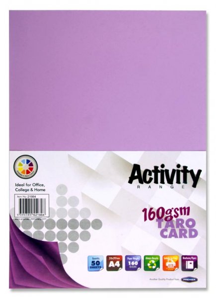 PREMIER ACTIVITY A4 160gsm CARD 50 SHEETS - TARO