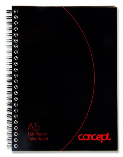 CONCEPT A5 160pg WIRO HARDCOVER NOTEBOOK