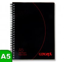 CONCEPT A5 160pg WIRO HARDCOVER NOTEBOOK