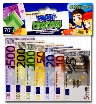 CLEVER KIDZ PKT.70 PAPER EURO MONEY SET