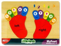 LITTLE HANDS WOODEN EDUCATION TOY - COUNTING MY FEET PUZZLE