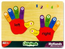 LITTLE HANDS WOODEN EDUCATION TOY - COUNTING MY HANDS PUZZLE