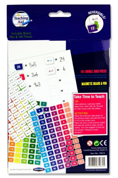 CLEVER KIDZ MAGNETIC TIME TABLES SET