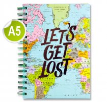 I LOVE STATIONERY A5 200pg WIRO NOTEBOOK - LET'S GET LOST