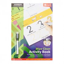 ORMOND A4 14PG WIPE CLEAN ACTIVITY BOOK W/PEN - NUMBERS 1 - 20