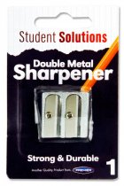STUDENT SOLUTIONS TWIN HOLE METAL SHARPENER - CARDED