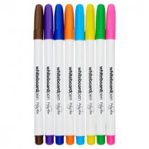 PRO:SCRIBE PKT.8 DRY WIPE WHITEBOARD MARKERS - ASST COLOURS