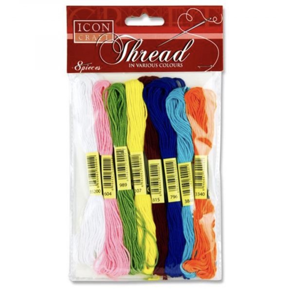 ICON CRAFT PKT.8 EMBROIDERY THREADS