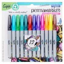 PRO:SCRIBE CARD 12 PERMANENT PERMAMARKIE MARKERS