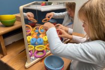 WOODEN 4 WAY MIRROR