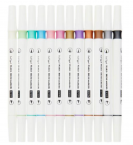 icon dual tipped pearls brush markers 12pk