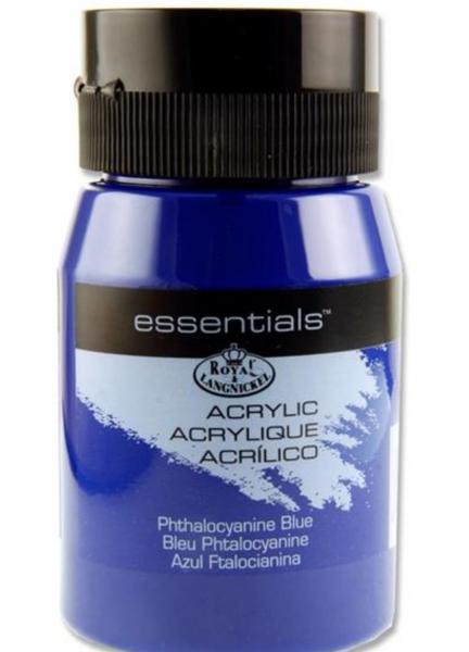 SALE-Royal & Langnickel Essentials 500ml Acrylic Pot - Pthalocaynine Blue