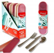 Maped Picnik Concept 3pce Stainless Steel Cutlery Set In Box Cdu - Tender Rose