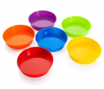 Clever Kidz Pkt.6 Sorting Bowls Round - Asst Colours