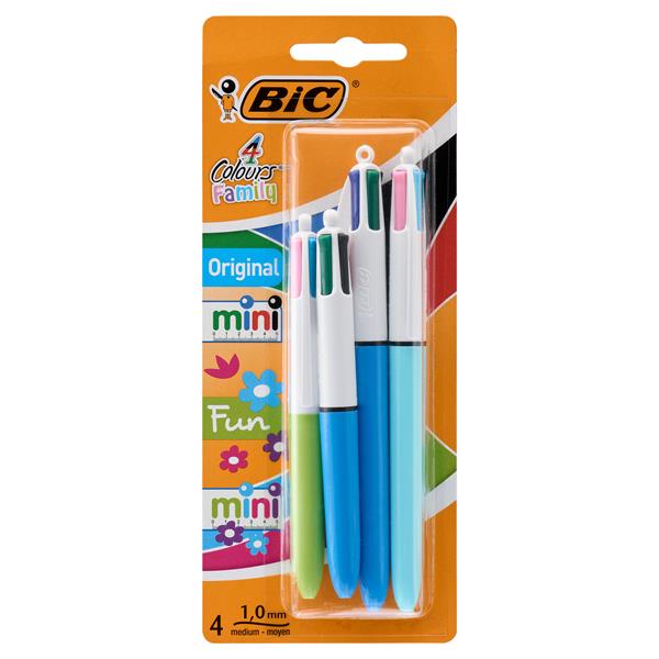 Bic Card 4 4 Colour Ballpoint Pens - Family
