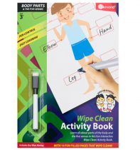 Ormond A4 14pg Wipe Clean Activity Book - Body Parts And The Five Senses