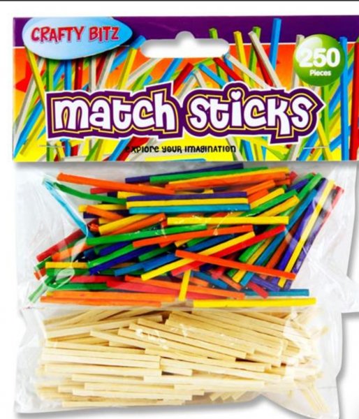 Crafty Bitz Bag 250 Assorted Matchsticks