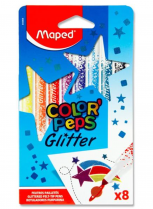 Maped Color'peps Box 8 Glittered Felt Tip Pens