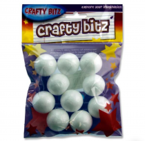 Crafty Bitz Pkt.10 Polystyrene Balls - 3cm