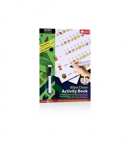 Ormond A4 14pg Wipe Clean Activity Book - Money